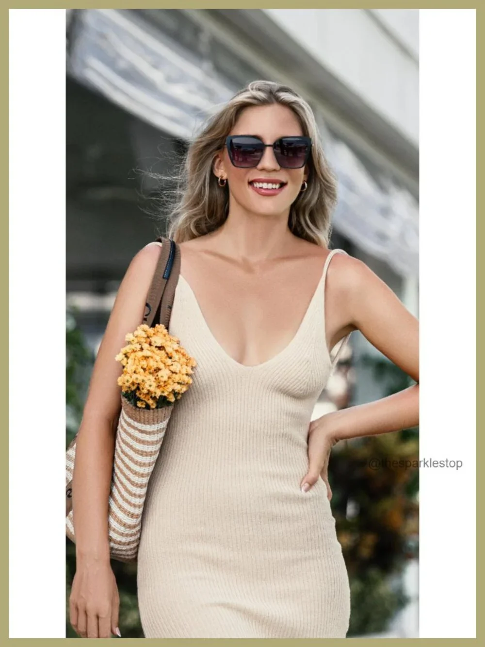 Oversized Cateye Sunglasses for Women Metal Frame UV400 Mirror